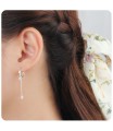 Stunning Designed with CZ Stone Silver Hoop Earring HO-2526